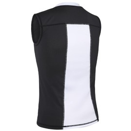 TUOYR Padded Compression Shirt Chest Protector Heart Guard Sternum Protective Sleeveless Vest for Football Baseball Lacrosse and Goalies - Youth & Adult Sizes Black-White