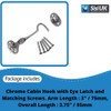 Cabin Hook 3 Inch Chrome Cabin Hook & Eye Silent