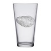 HullSpeed Designs Oyster Engraved Pint Beer Glasses - set of