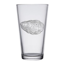 HullSpeed Designs Oyster Engraved Pint Beer Glasses - set of 2