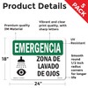 Eye Wash Station Spanish OSHA Emergency Vinyl Decal Label 24