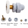 Qikuver Shower Cubicle Rollers, Pack of 4 Replacement Rollers, Shower