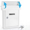 Serenelife Weatherproof Wall Mount Locking Mailbox Galvanized Steel Drop Box