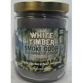 Smoke Odor Exterminator 13 oz Jar Candle,White Timber, (1) Candle.