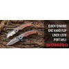 WORKPRO Folding Utility Knife & EDC Pocket Knife Wood Handle