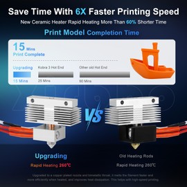 3D Printer Hotend Neptune 3 Pro Hot End for Neptune 3 Plus/3 Max Hot End Assembly Extruder Hotend Print Head Hot End Replacement with Heater Block Thermistor 3D Printer Accessories
