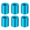 PATIKIL 6pcs M3 Metal Threaded Standoff Spacer Nuts, Round Aluminum