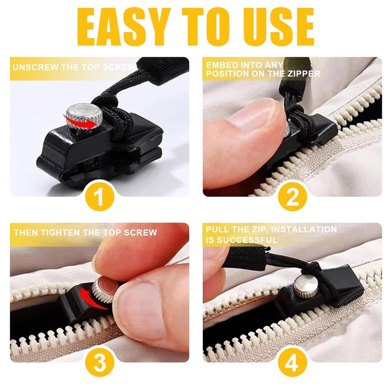 NHPY Pack of 12 zip for zip, zip repair kit,