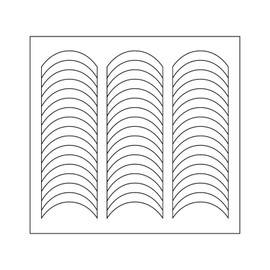 MAIOUSU STORE 2880pcs, 60 Sheets 1 Design Nail Art Stencils French Tip Guides Stickers Nail Art Tips Guides for DIY Decoration Stencil Tool