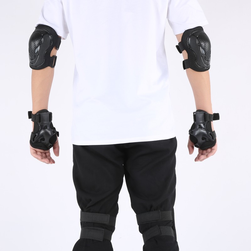 Roller Skate Protection Gear Set Adjustable Knee Elbow Pads Wrist