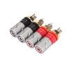 Amplifier Binding Post Soldering Free Pure Red Copper Rhodium Plated