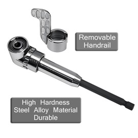 KAFENDA 2 PACK 105 Degree Right Angle Drill Adapter Hex Shank Magnetic Socket Right Angle Screwdriver Attachment Power Drills Adapters,90 Degree Drill Adapter