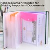 XKDOUS Important Document Organizer Folio Folders with 9 Pockets 3
