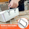 QuliMetal Triple Ply Stainless Cookware 16-inch Roasting Pan Skillet, Rectangular