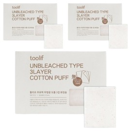 Tulip thick 3-ply cotton pads, 3 pieces, 100 pieces / 툴리프 도톰 3겹 화장솜, 3개, 100개입