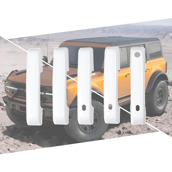 JAKISIMA for Bronco Door Handle Covers Trim Rear Tailgate Cover