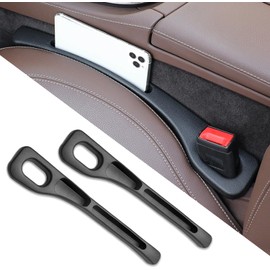 2 PCS Relleno de Huecos para Asientos de Coche, Llenar los Huecos Entre el Asiento y la Consola, Ajuste Universal para Coches,SUV, Camión (Negro)