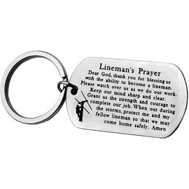 Father's Day Gift Lineman Gift Lineman Prayer keychain Gifts for Him Husband Gift Dad Gift Uncle Boyfriend gift