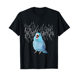 Birbber Unisex-Adults Black Cotton 100% Screaming Parrotlet T-Shirt