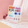 Square magnetic exhibition art board with nail art acrylic board (WD9FBB0) / 네일아트 아크릴판 장착 사각 마그네틱 전시 아트판 (WD9FBB0)