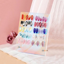 Square magnetic exhibition art board with nail art acrylic board (WD9FBB0) / 네일아트 아크릴판 장착 사각 마그네틱 전시 아트판 (WD9FBB0)