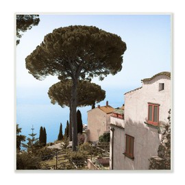 Stupell Industries Traditional Mountainside European Villa Architecture Clear Blue Sky, Designed by Alan Blaustein Wall Plaque, 12 x 12