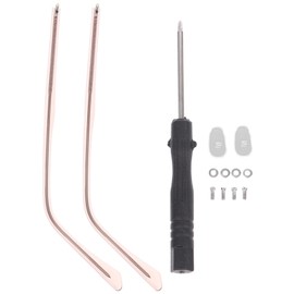 DOITOOL 1 Pair Metal Glasses Replacement Temple, Eyeglass Arms Legs Replacement, Glasses Repair Kit Universal Glasses Arm Replacement Legs for Glasses, Sunglasses, Rose Gold