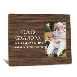 Beliran Fathers Day Great Grandpa Picture Frames - Great Grandfather Gifts for Birthday Father's Day Photo Frame, Pregnancy Announcement Promoted to Great-Grandpa Picture Photo Frames for Home Bedroom Decor, 4x6