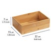 Wenko Bamboo Organiser Terra 3 Compartments -Storage Box, Bathroom Basket,