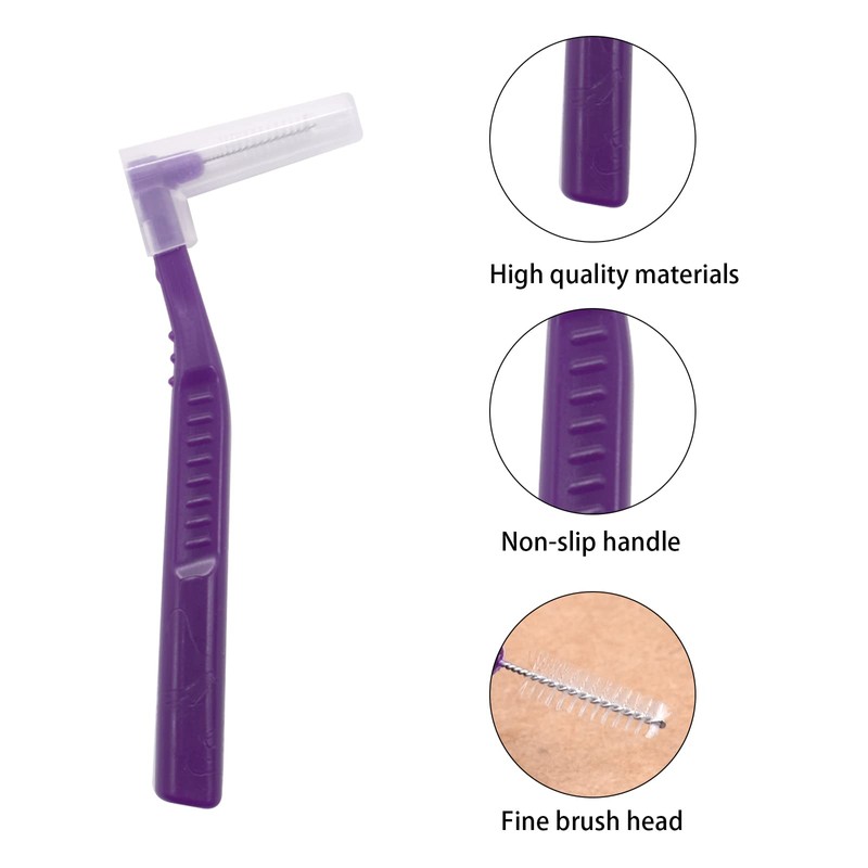 Angzhili 25 Pcs Interdental Angle Brushes, Reusable Dental Cleaners, Oral