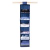 6 SHELF HANGING SWEATER CLOSET & CLOTHING ORGANIZER, BLUE