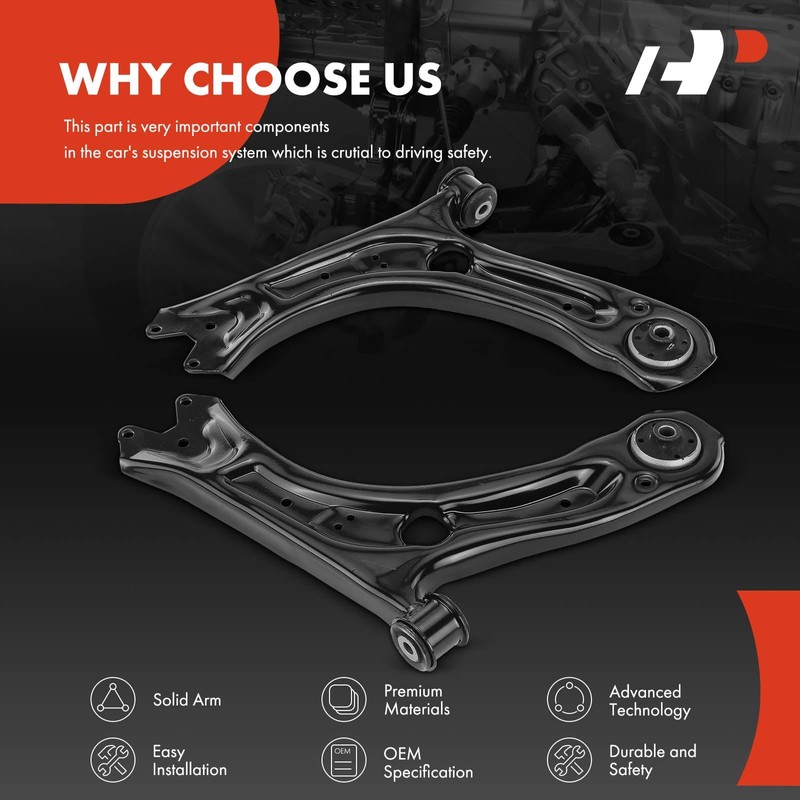 A-Premium 2 x Front Lower Control Arm, with Bushing, Compatible