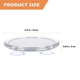 Uonlytech Espejo de maquillaje con 3 ventosas, espejo de aumento de 20 aumentos, marco blanco para maquillaje de viaje y hogar