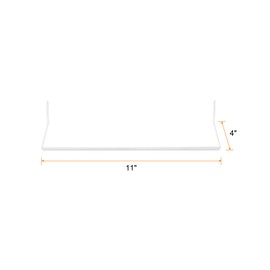 sourcing map 4pcs Pegboard Paper Towel Holder 11" Metal Peg Board Display Hook Hanging Holders Wall Mount Organize Tools for Kitchen Laundry Room Bathroom Kitchen Store, White