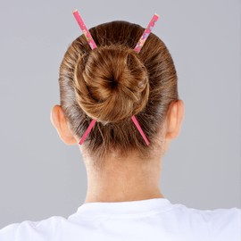 Floral Hair Sticks Chopsticks - Pack of 2-Pink