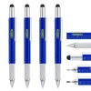 4 Pieces Multitool Pen with Extra Refill, 6-in-1 Tool with