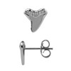 Silvershake White Gold Plated 925 Sterling Silver Minimalist Shark Tooth
