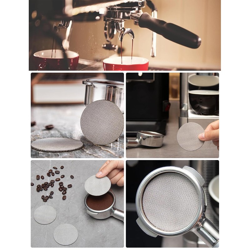 2 PCS Espresso Puck Screen, 53.5mm Puck Screen, Resuable 1.7mm