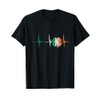 Ireland Shamrock Heartbeat EKG Pulse Irish Lucky Charm T-Shirt