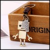 White Fang AZ104 Keychain, Stylish, Key Ring, Tin, Robot, Robot,