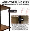 FredCache 6 Tier Corner Shelf Stand, Corner Bookshelf, Wood Storage