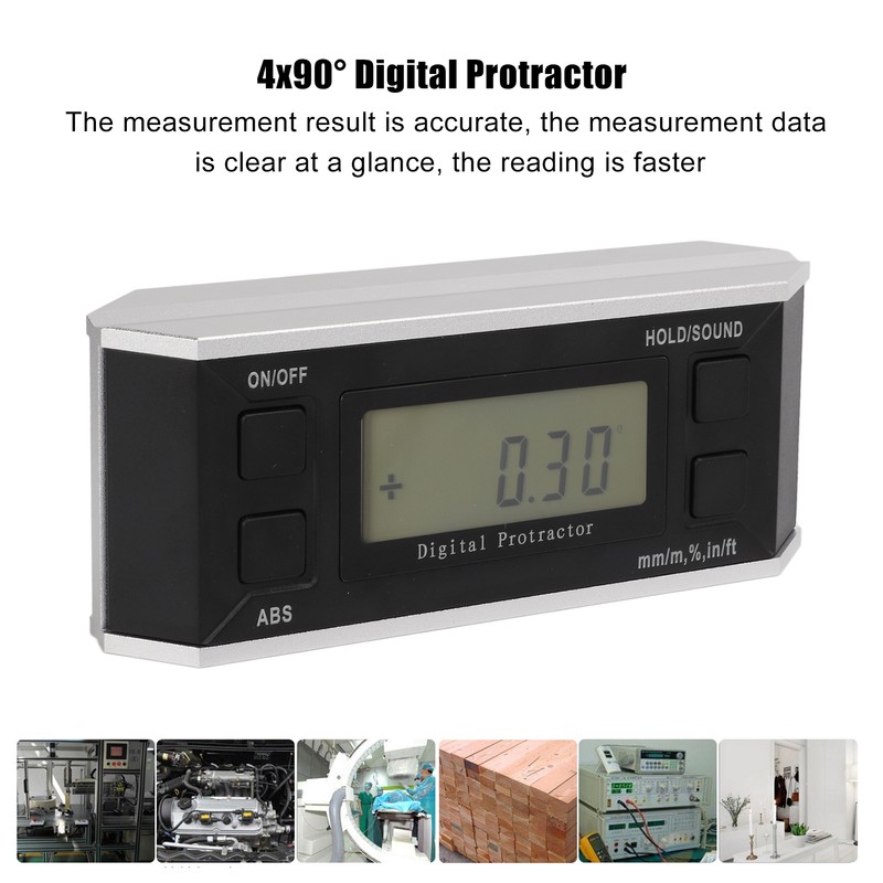 4x90° Digital Protractor LCD Electronic Inclinometer Angle Level Finder Level