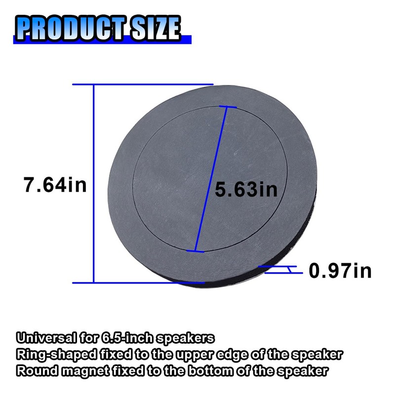4PCS 6.5'' Car Foam Speaker Enhancer, Slow Rebound Speaker Foam