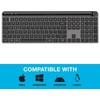 JLab Epic Wireless Keyboard, Black, 108 Keys, Bluetooth/USB, Multi-Device Toggle,