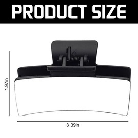 ZUYYON 8 Pack Sublimation Hair Claw Clip Blanks Non-Slip Hair Clips DIY Strong Hold Hair Jaw Clips Heat Transfer 3.39 Inch Rectangle Claw Clips for Thin Thick Long Hair