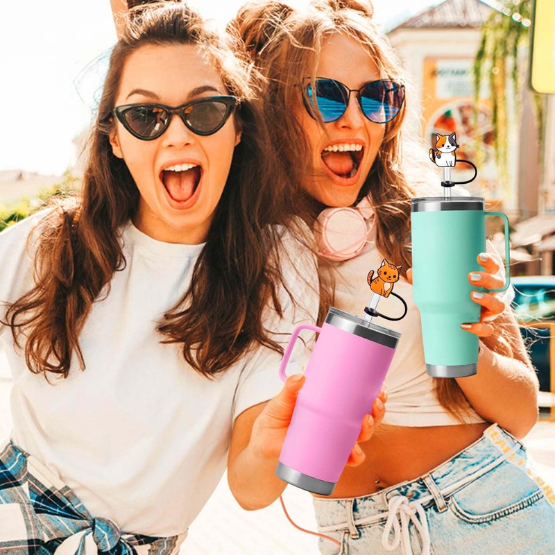 XANGNIER Cute Silicone Straw Cover Cap for YETI Cup,6 Pcs