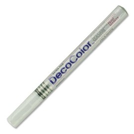 Marvy DecoColor Paint Marker - Extra Fine Marker Point Type - White Ink - 1 Each
