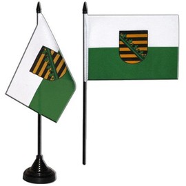 Flaggenfritze Saxony Table Flag + Free Sticker