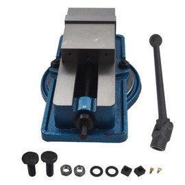 TINVHY CNC Milling Machine Vise Lockdown Bench Vise 4 Inch, With Base Clamp Vise, High Precision Clamping