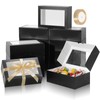 COTOPHER 10Pcs Cookie Boxes with Ribbons, 9x6x3 Inch Bakery Boxes